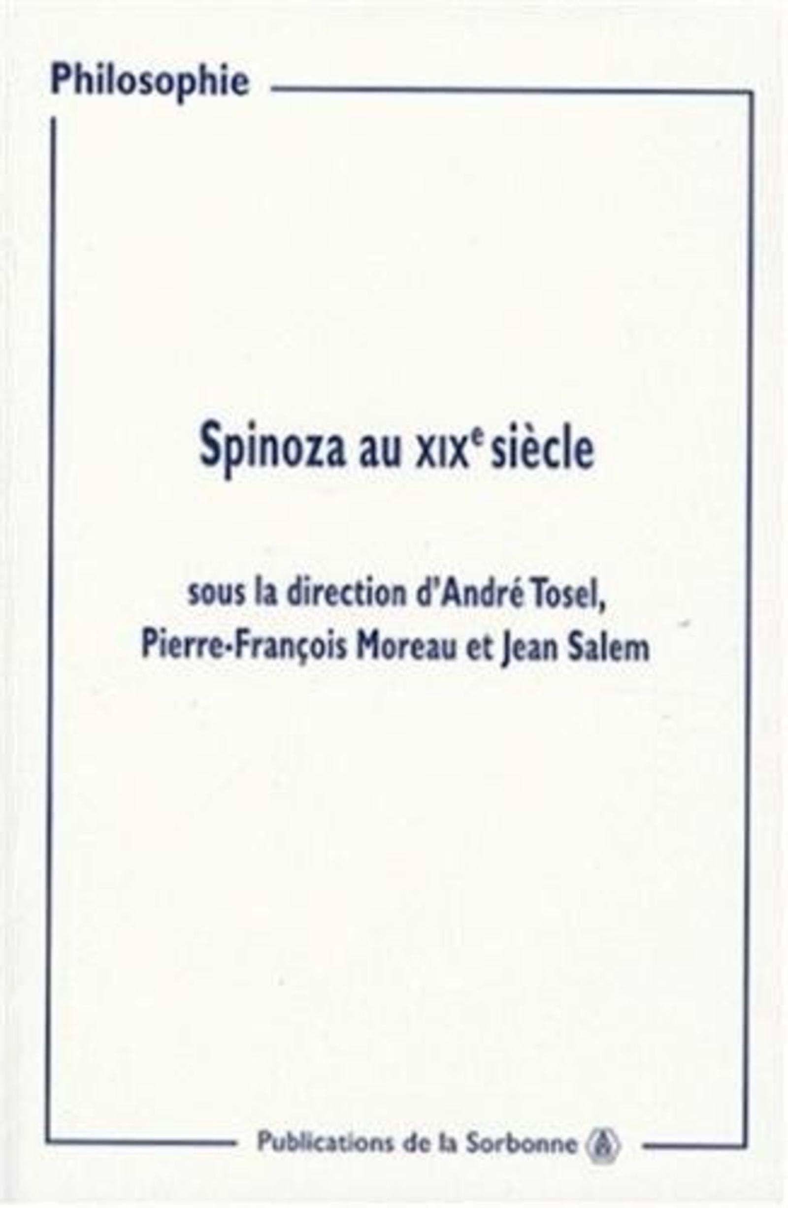 Spinoza au XIXe siècle