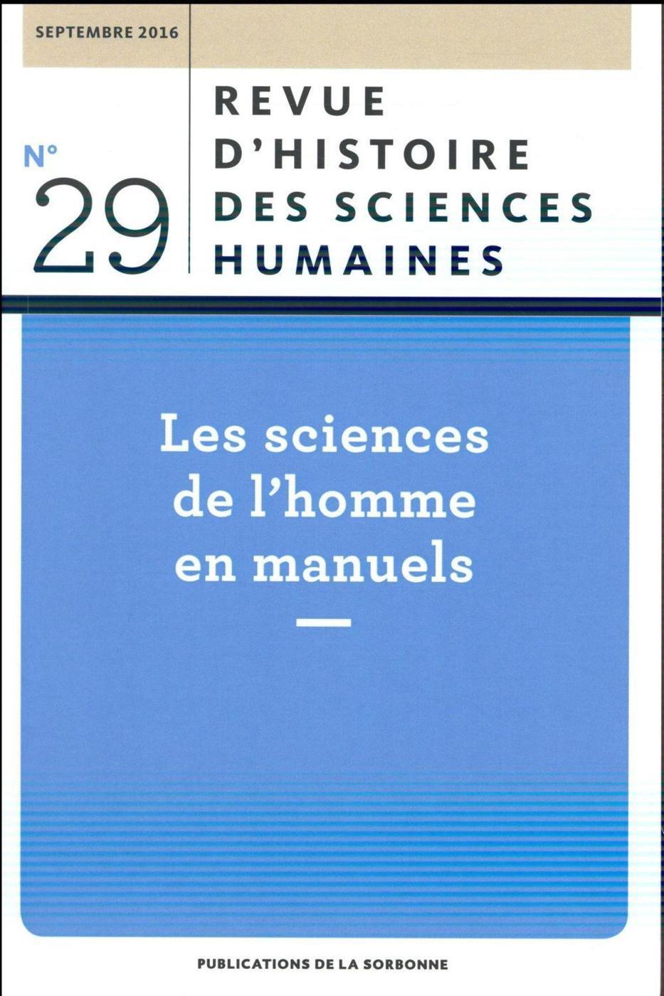 SCIENCES DE L HOMME EN MANUELS