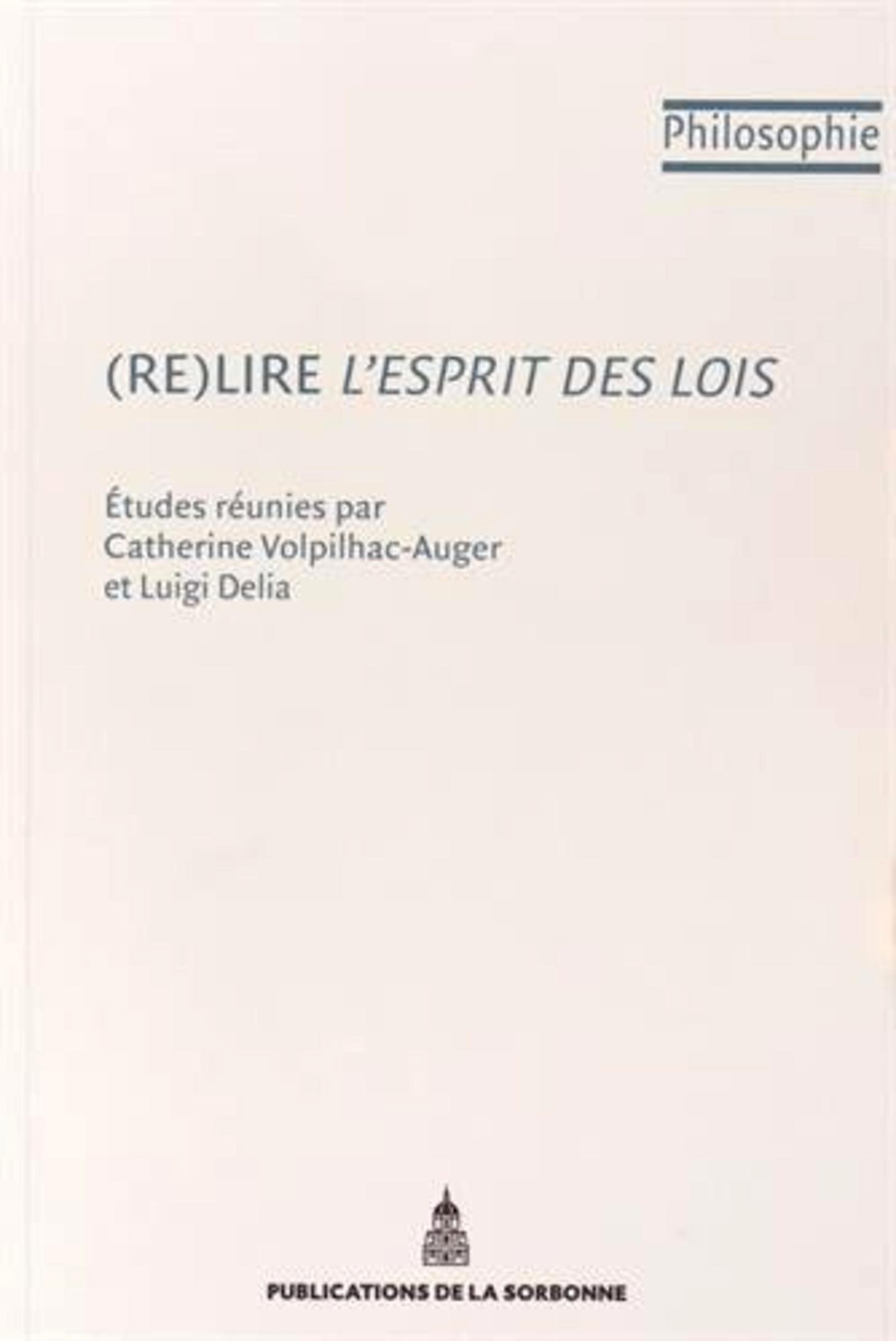 (Re)lire L'esprit des lois