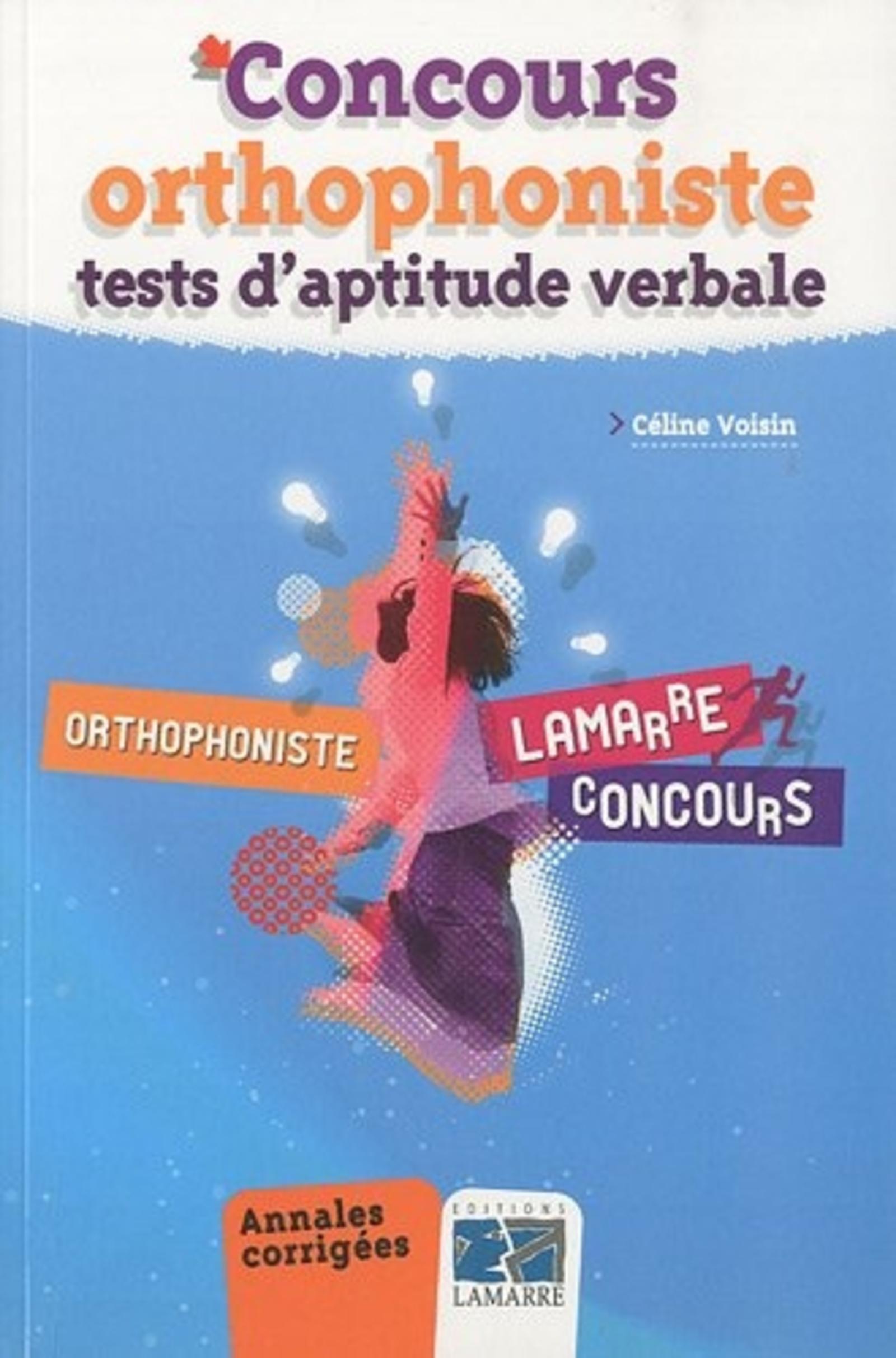 CONCOURS ORTHOPHONISTE TESTS D'APTITUDE VERBALE