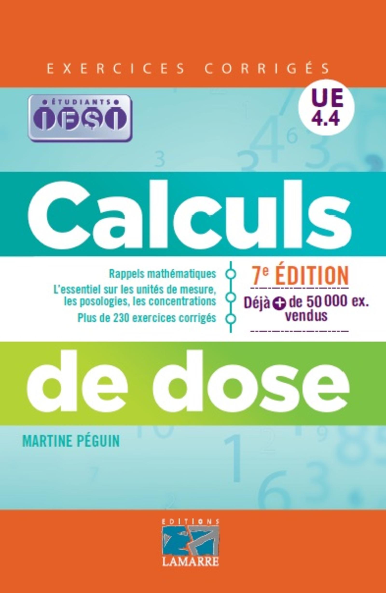 CALCULS DE DOSE  EXERCICES CORRGIES