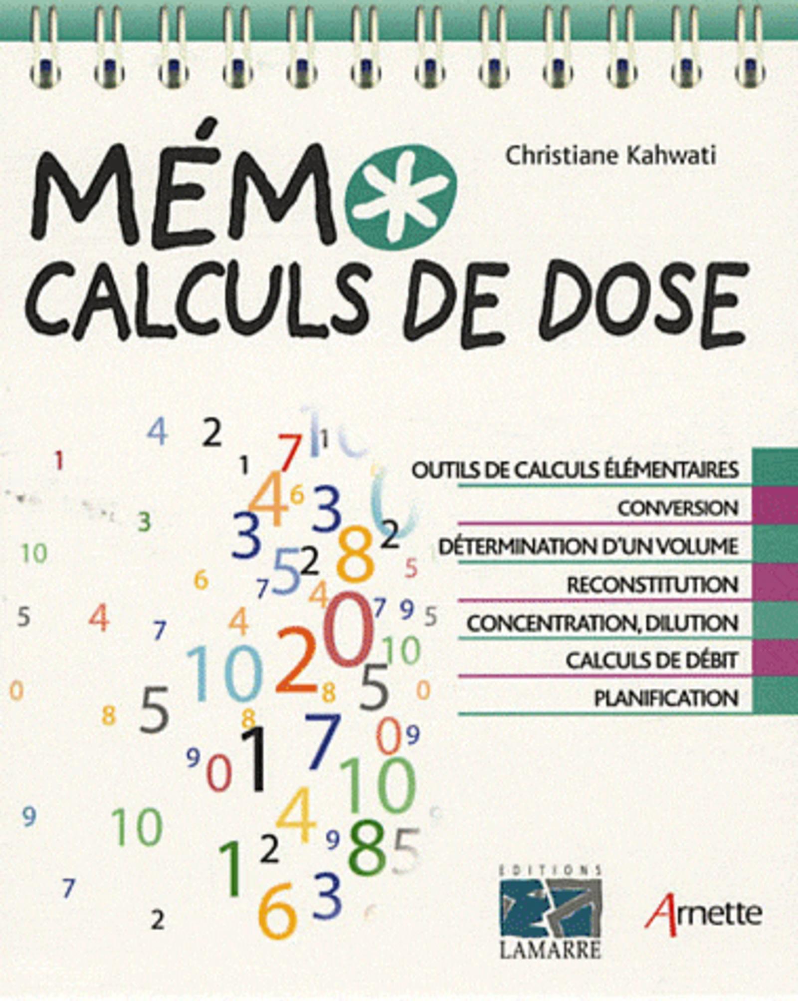 MEMO CALCULS DE DOSE