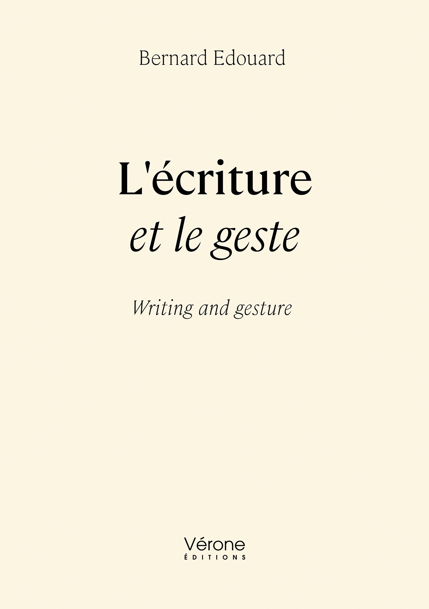 L'écriture et le geste