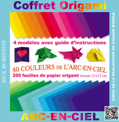 Coffret Origami 40 Couleurs de l'Arc en ciel