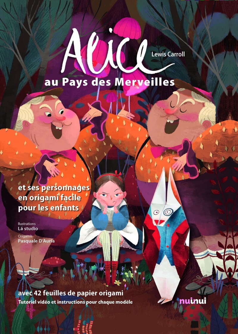 Alice au Pays des Merveilles et ses personnages en origami facile pour les enfants