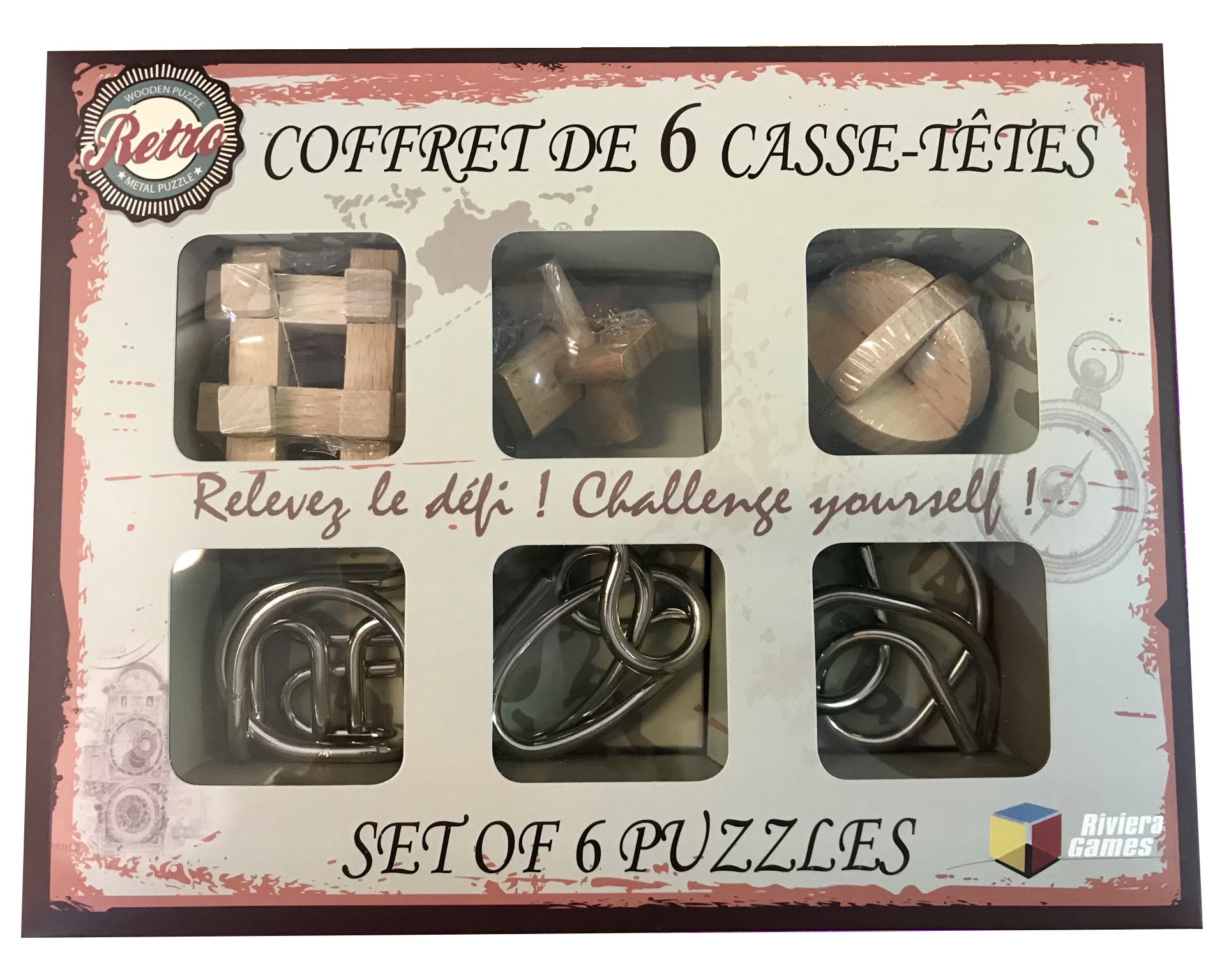 COFFRET DE 6 CASSE-TETES : COFFRET RETRO