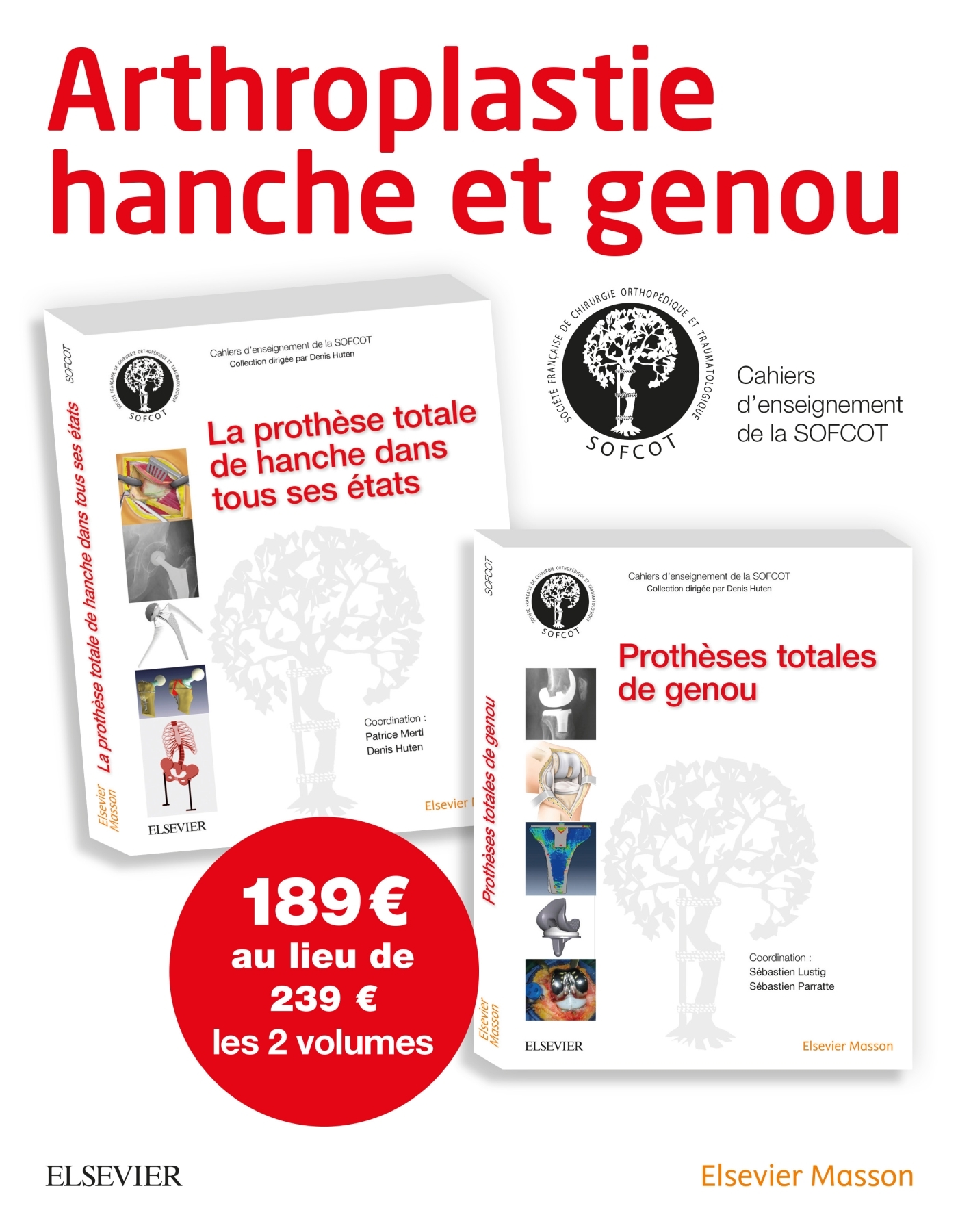 Prothèses totales hanche et genou. PACK 2 tomes