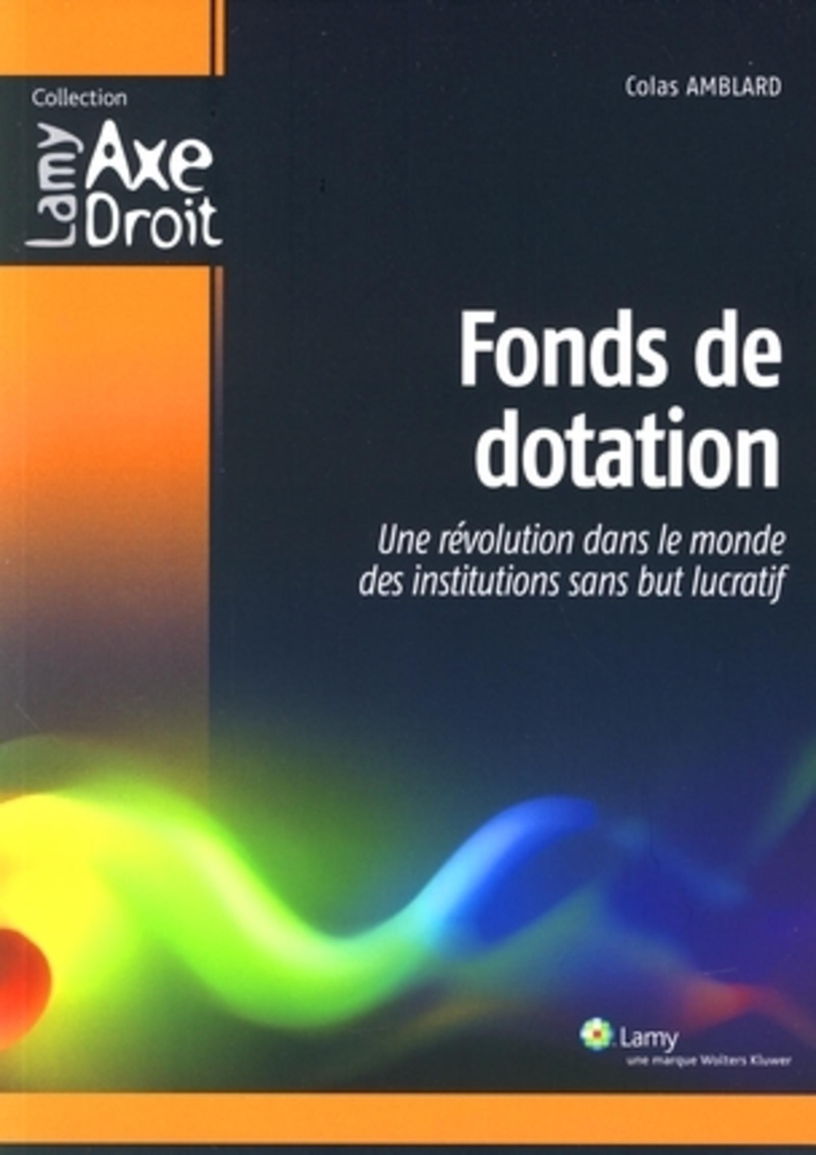 FONDS DE DOTATION. UNE REVOLUTION DANS LE MONDE DES INSTITUTIONS SANS BUT LUCRAT