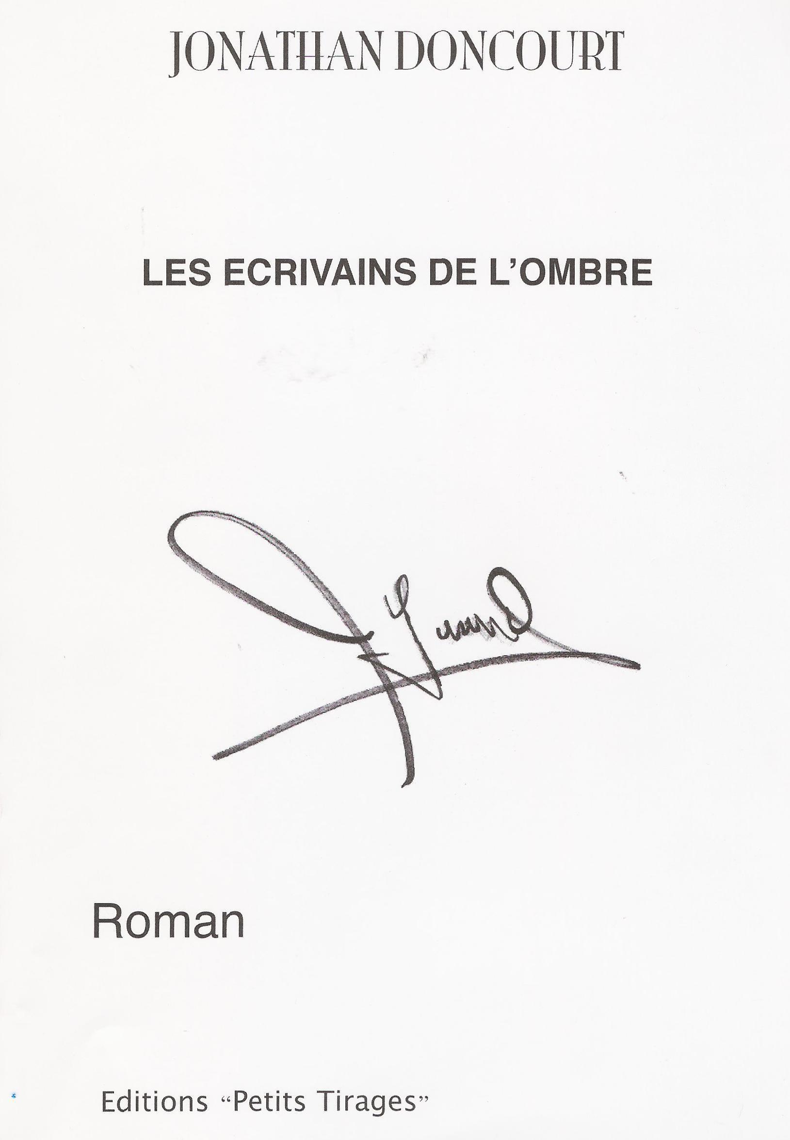 Les écrivains de l'ombre