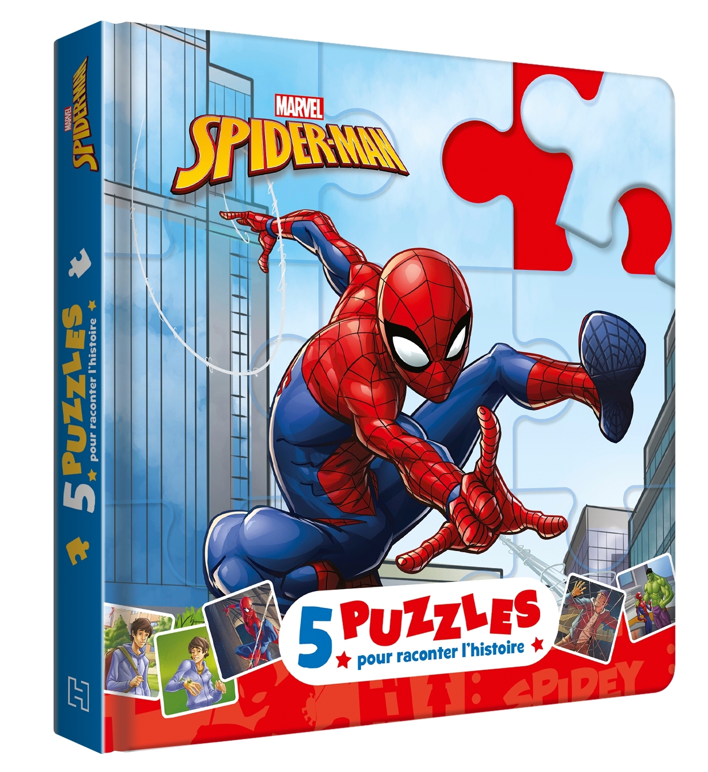 SPIDER-MAN - Mon Petit Livre Puzzle - 5 puzzles 9 pièces - Marvel