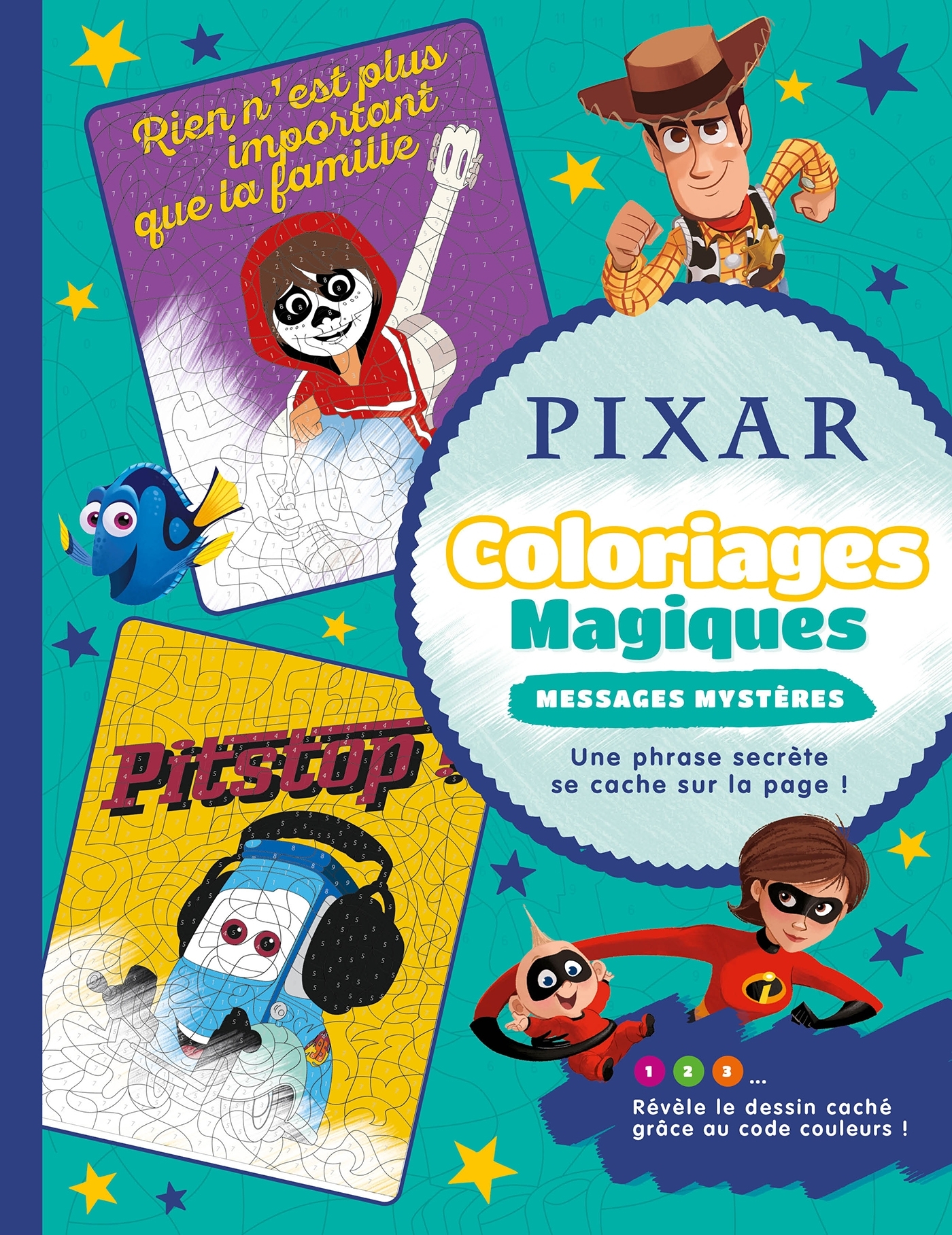 DISNEY PIXAR - Coloriages Magiques - Messages mystères
