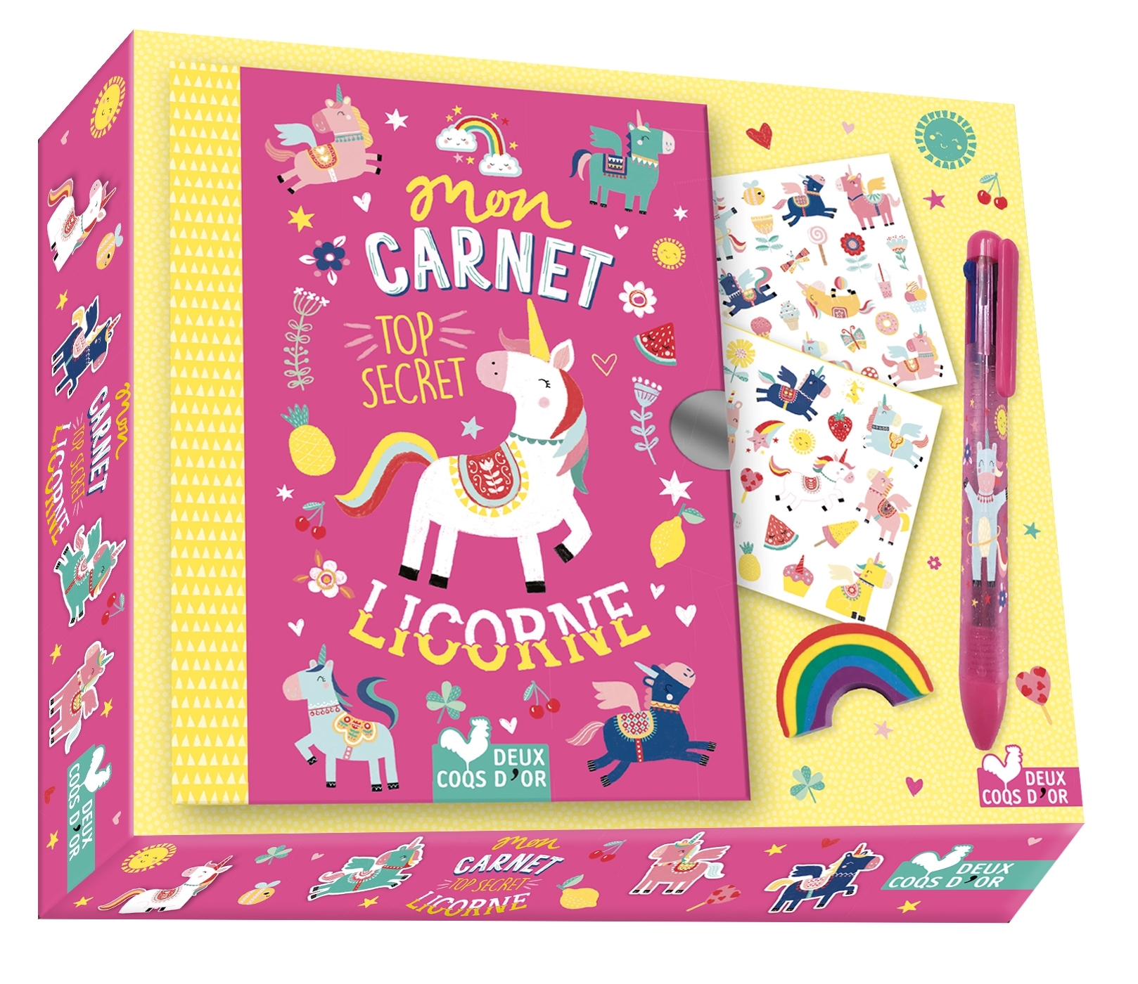 Mon carnet top secret licorne - coffret avec accessoires