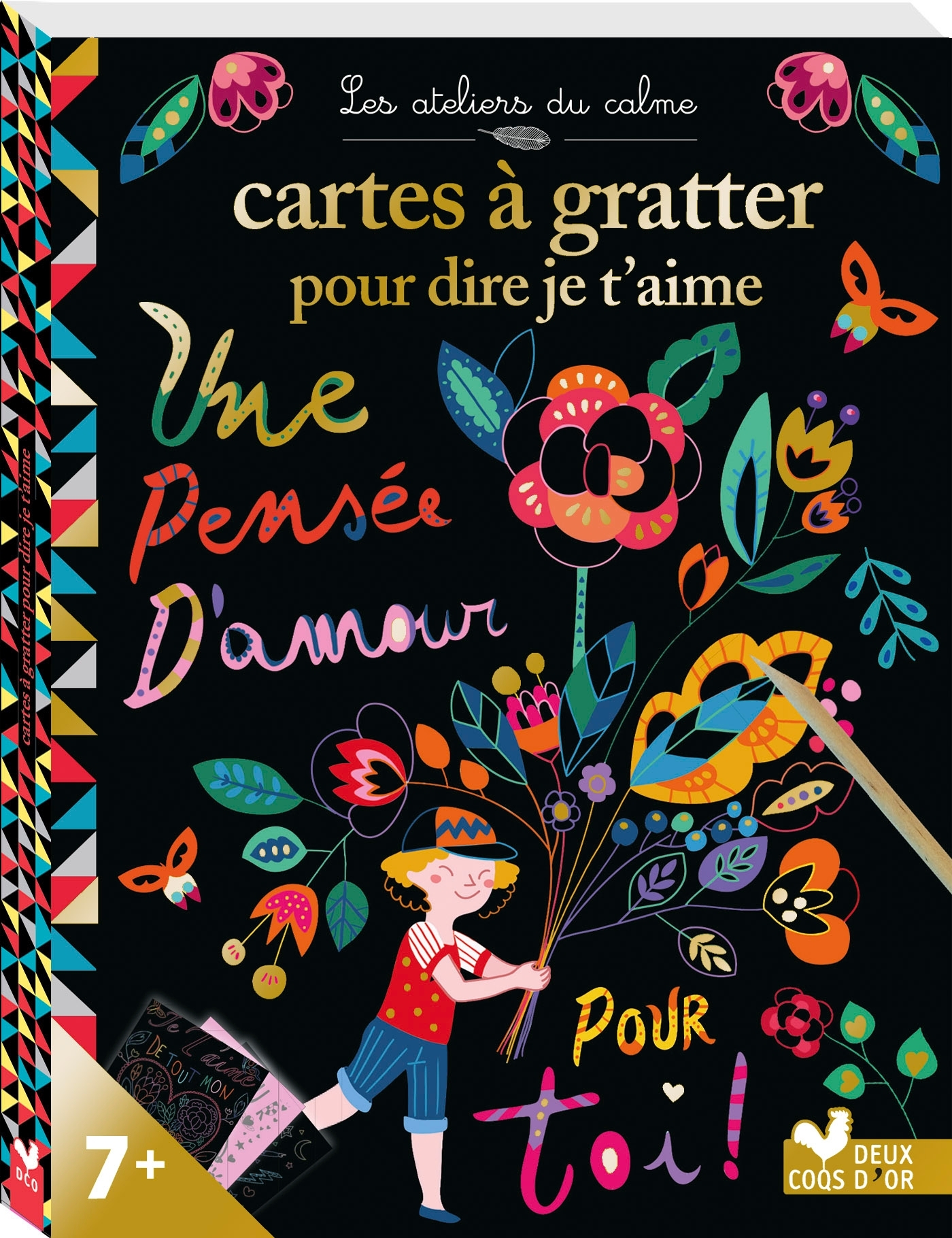 Cartes à gratter pour dire je t'aime - pochette avec accessoires