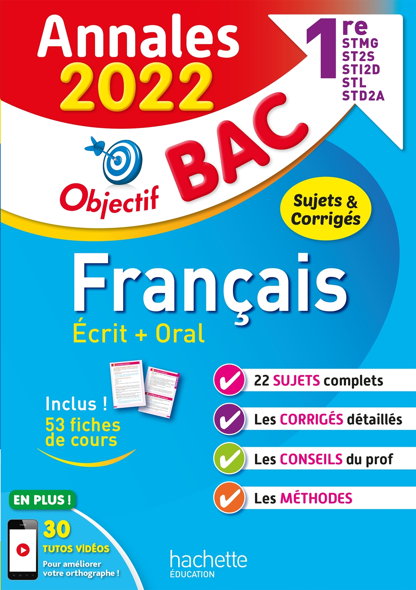 Annales BAC 2022 - Français 1res STMG - STI2D - ST2S - STL - STD2A - STHR