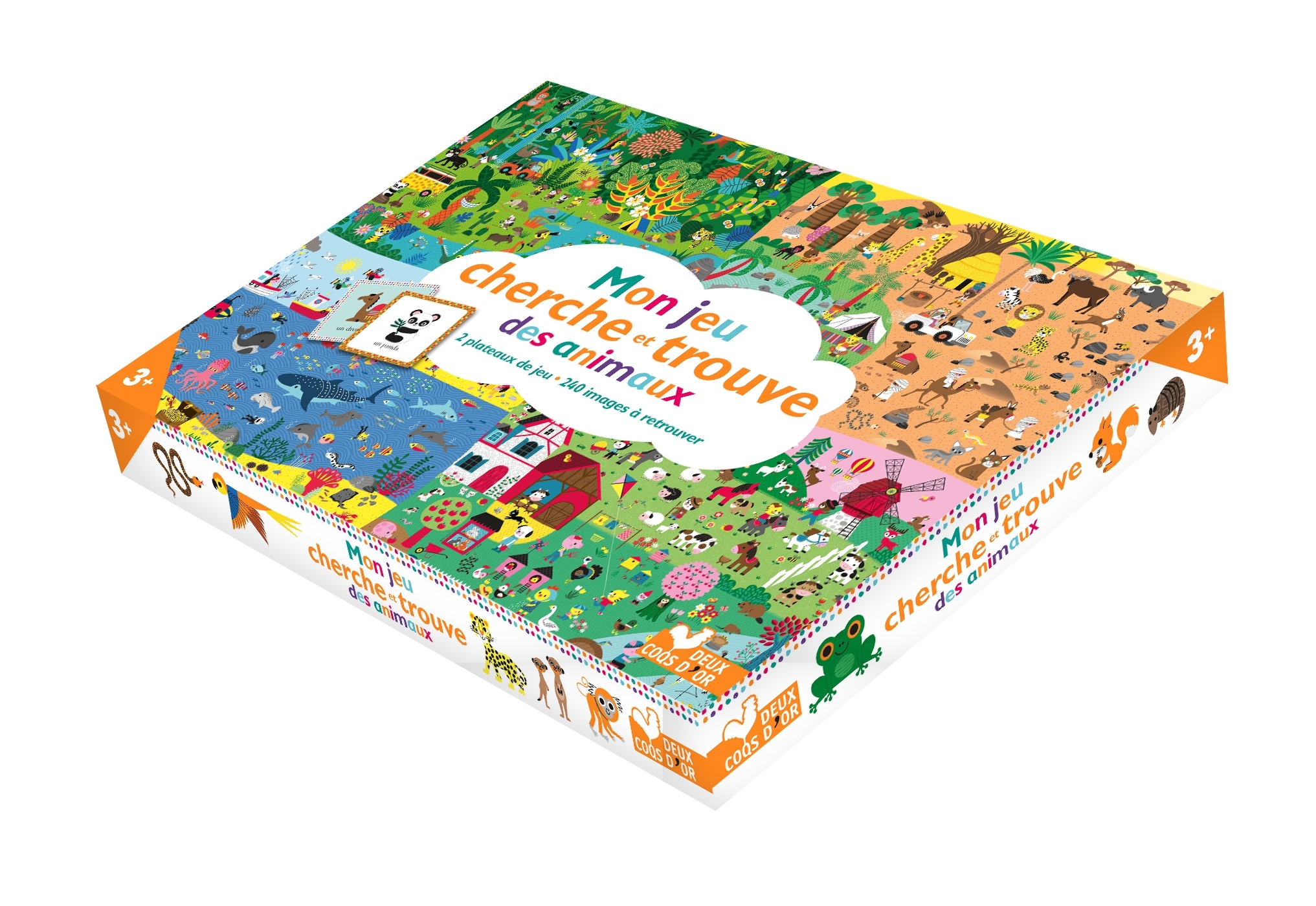 Mon jeu cherche et trouve des animaux - coffret avec plateau et cartes