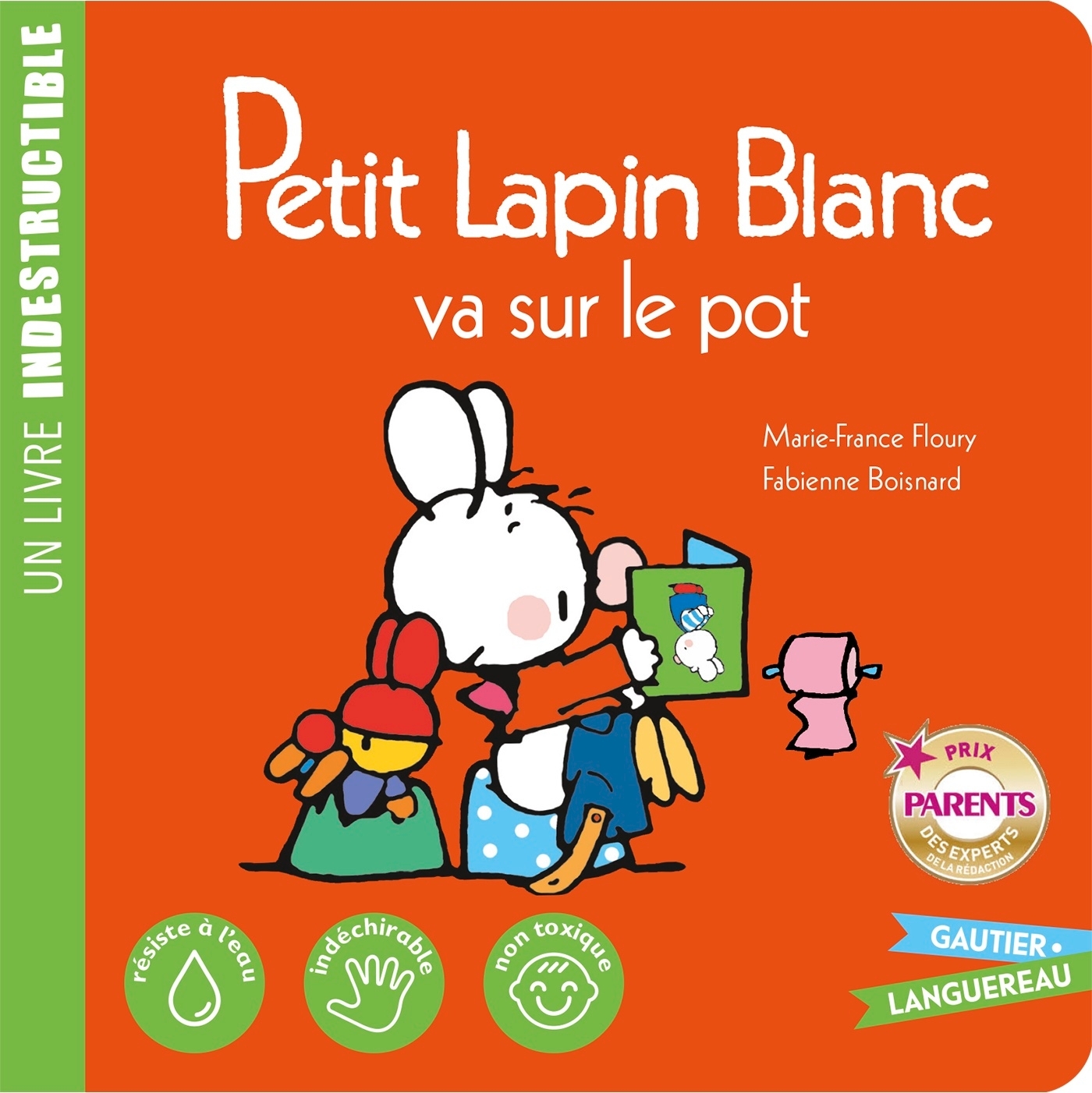 Petit Lapin Blanc va sur le pot