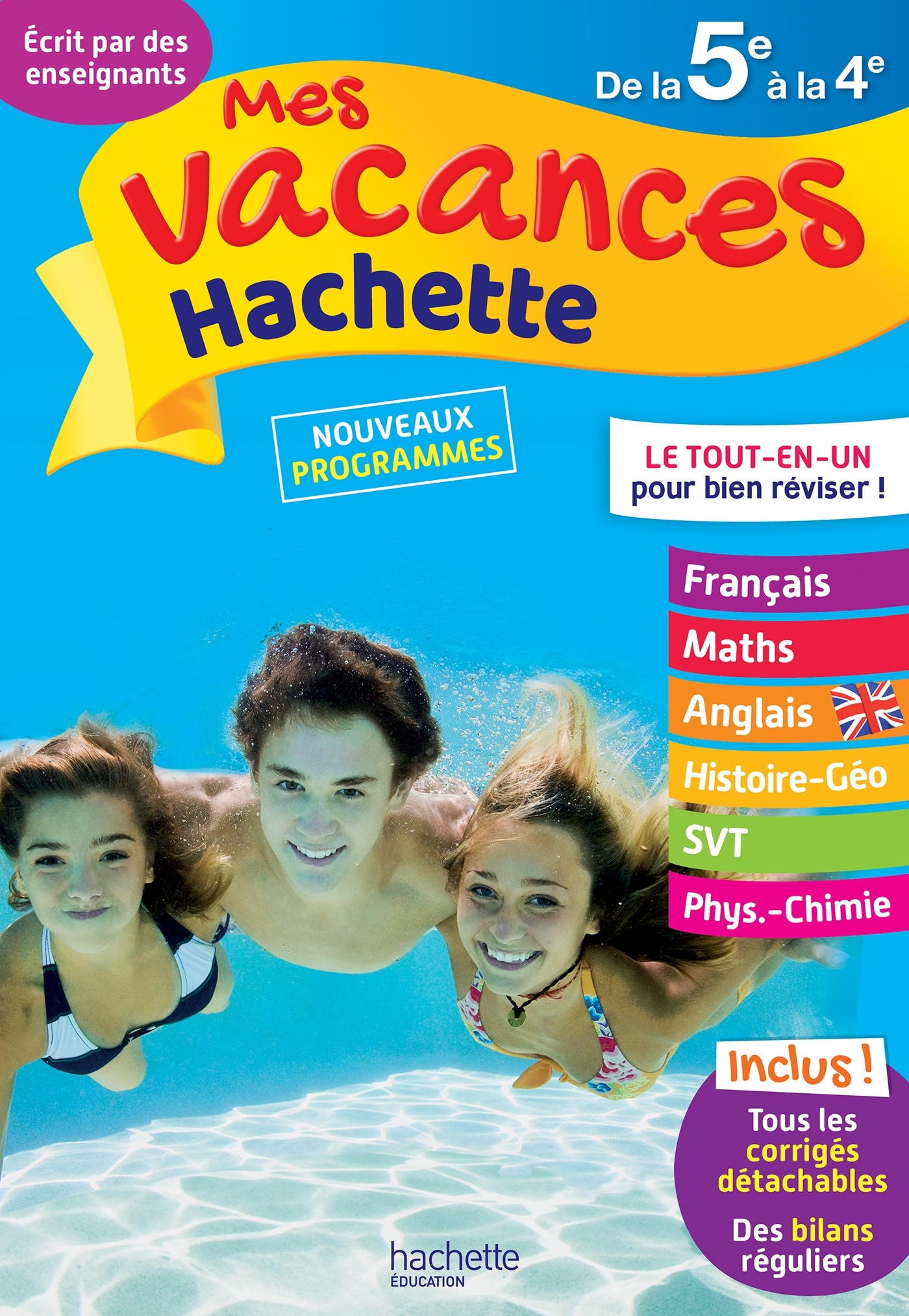 Mes Vacances Hachette - De la 5e à la 4e - Cahier de vacances 2022
