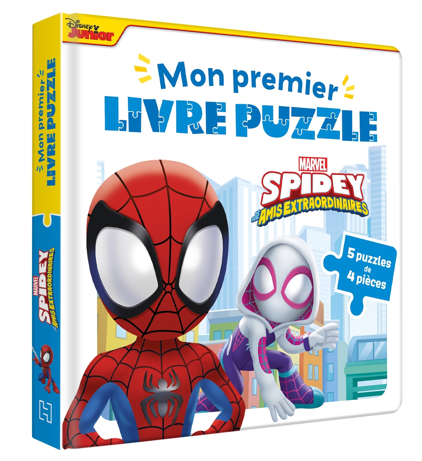 SPIDEY ET SES AMIS EXTRAORDINAIRES - Mon Premier Livre Puzzle - 5 puzzles 4 pièces - MARVEL