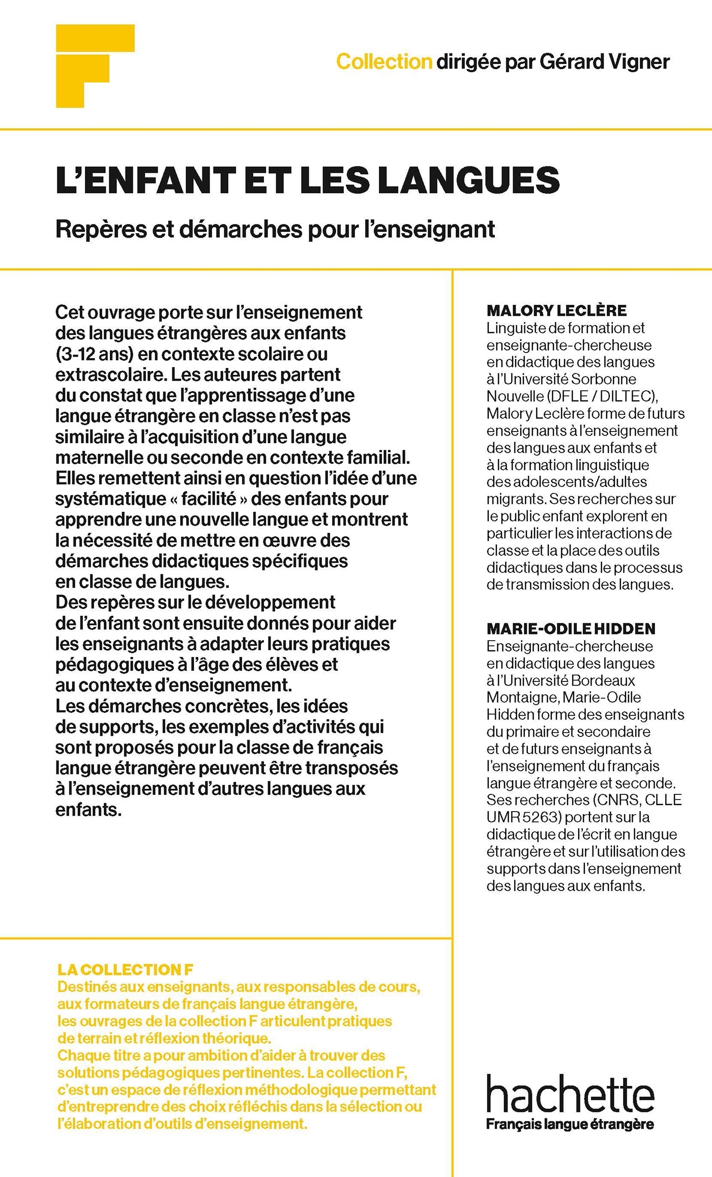 Collection F - L'enfant et les langues : Repères et démarches pour l'enseignant