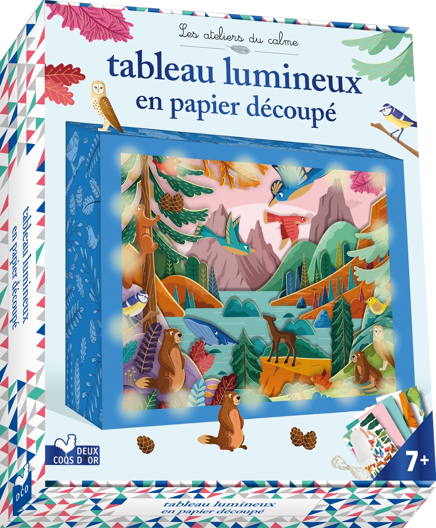 Tableau lumineux en papier découpé - coffret avec accessoires