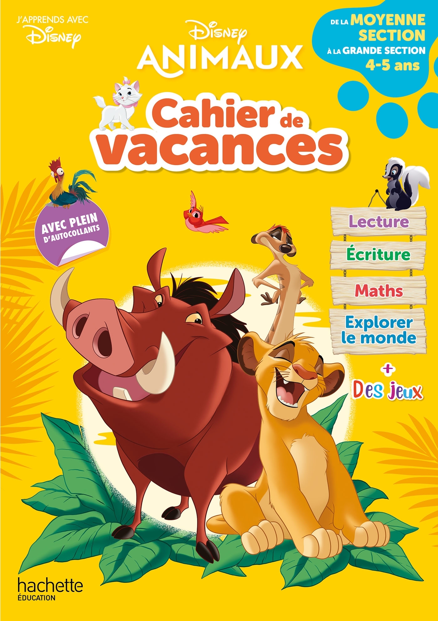 Disney Animaux - De la Moyenne à la Grande Section - Cahier de vacances 2025