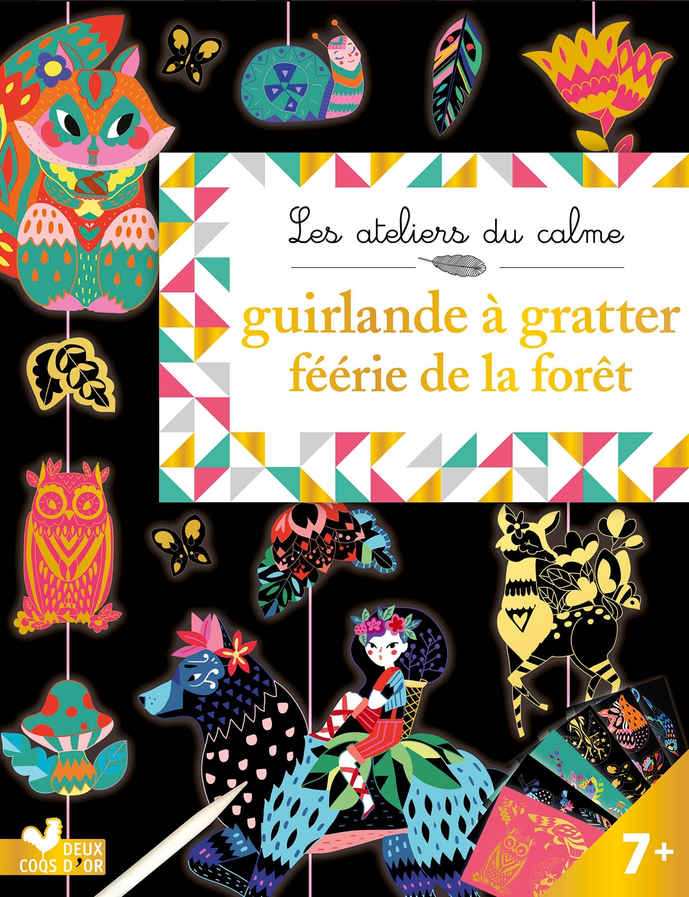 Guirlandes à gratter - pochette avec accessoires