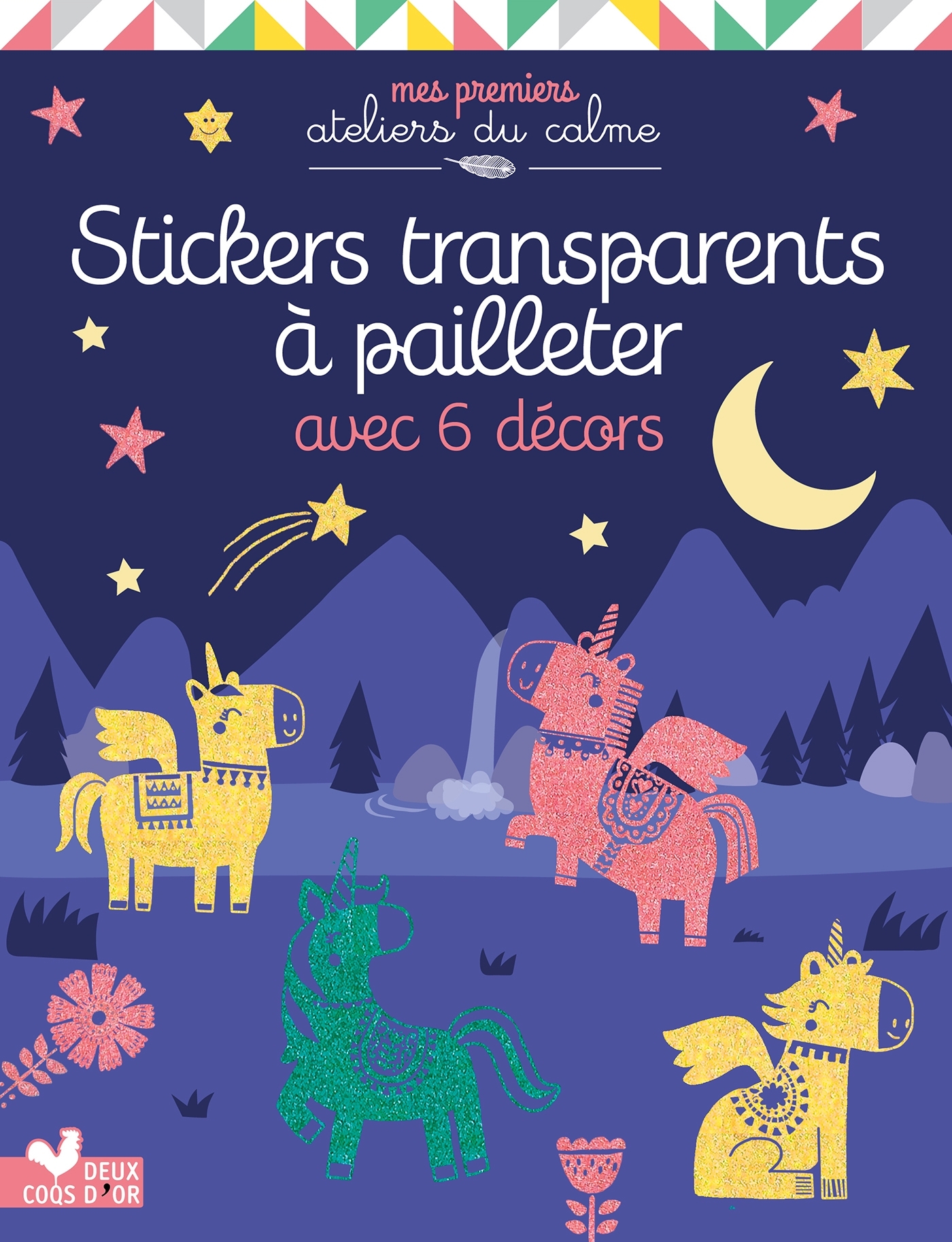 Stickers transparents à pailleter - pochette avec accessoires