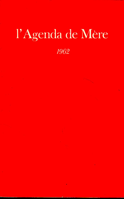 Agenda de Mère - tome 3 - 1962- AE