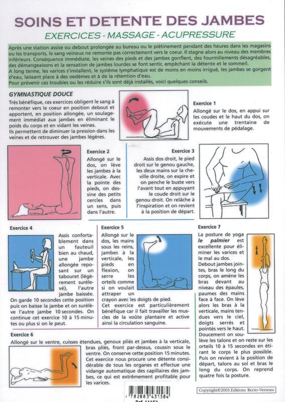Planche Soins et détente des jambes - A4