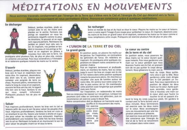 Planche Méditations en mouvement - A4