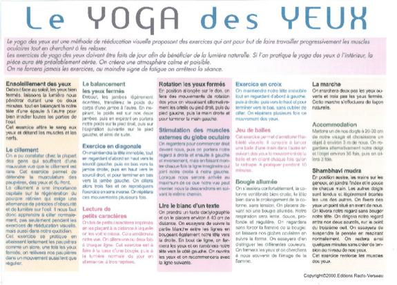 Yoga des yeux