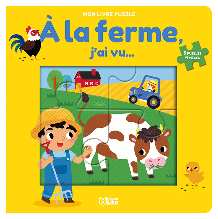 LIVRE PUZZLE 4P A LA FERME
