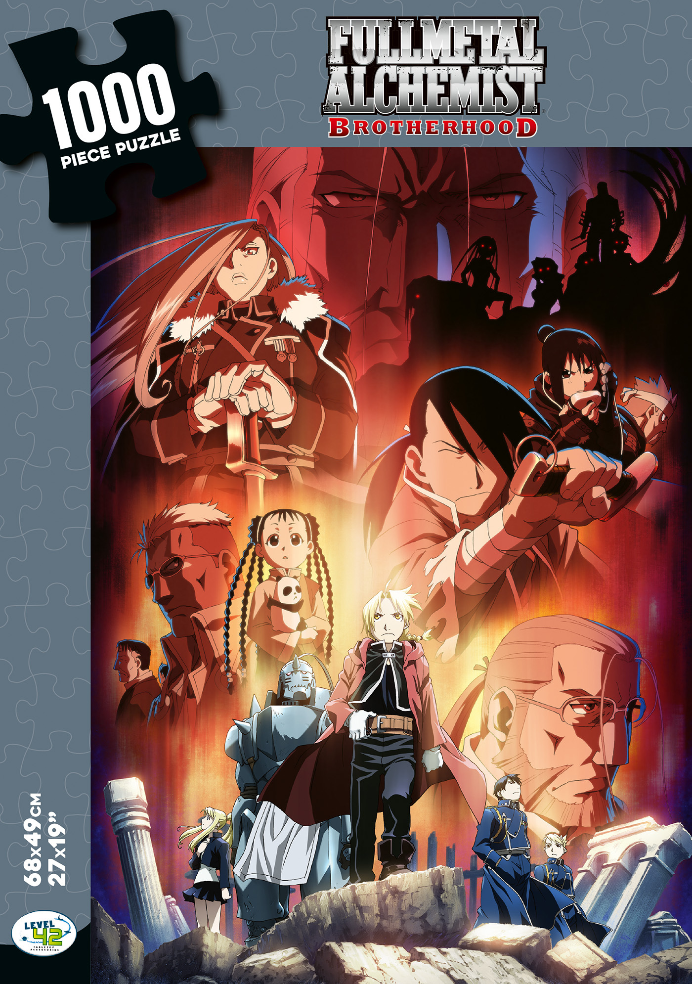 Fullmetal Alchimist Brotherhood / Puzzle 1000 pièces / Jeu de Patience et de Réflexion / 68 x 49 cm