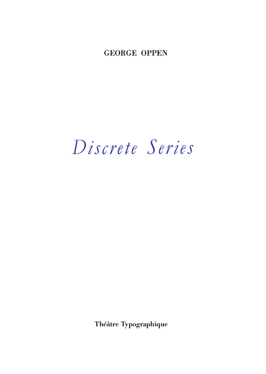 Discrete Series