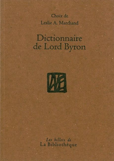 Dictionnaire de Lord Byron