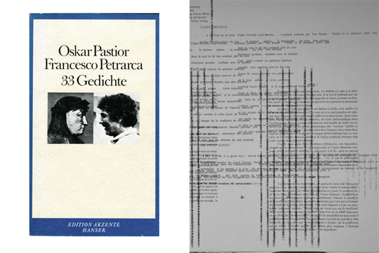 Oskar Pastior, "Le Projet Pétrarque"