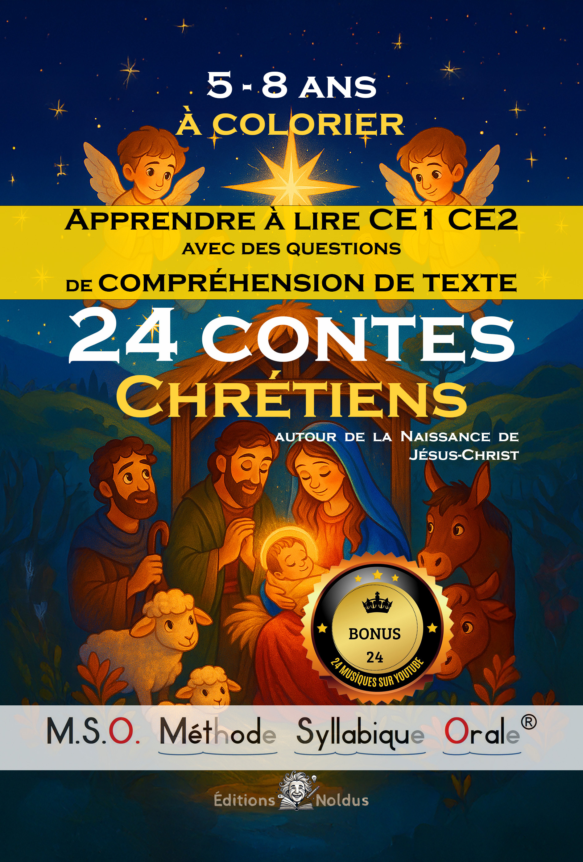 CALENDRIER DE L’AVENT POUR ENFANTS 24 contes à colorier autour de la naissance de Jésus-Christ