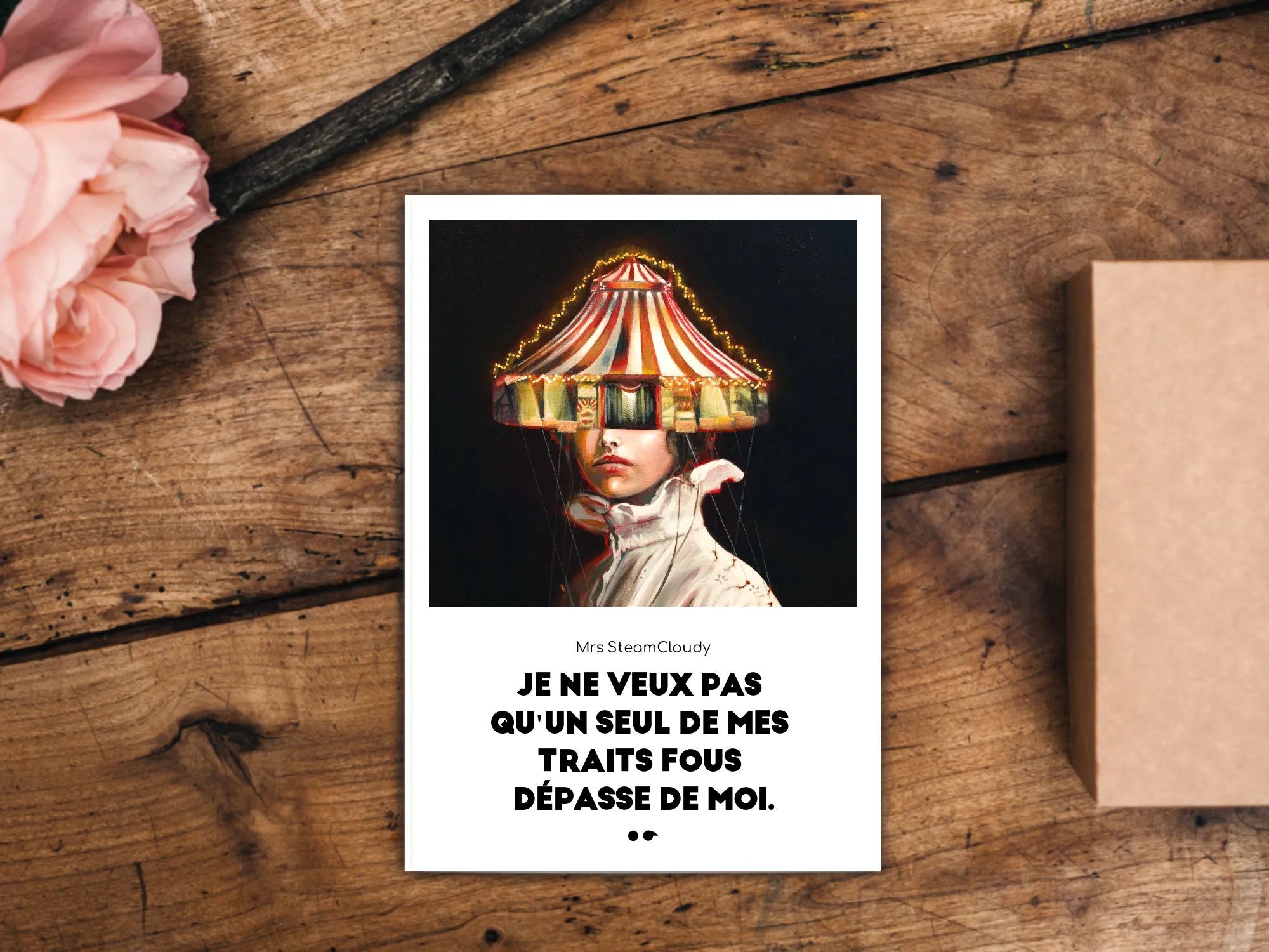 Je ne veux pas qu'un seul de mes traits fous dépasse de moi.