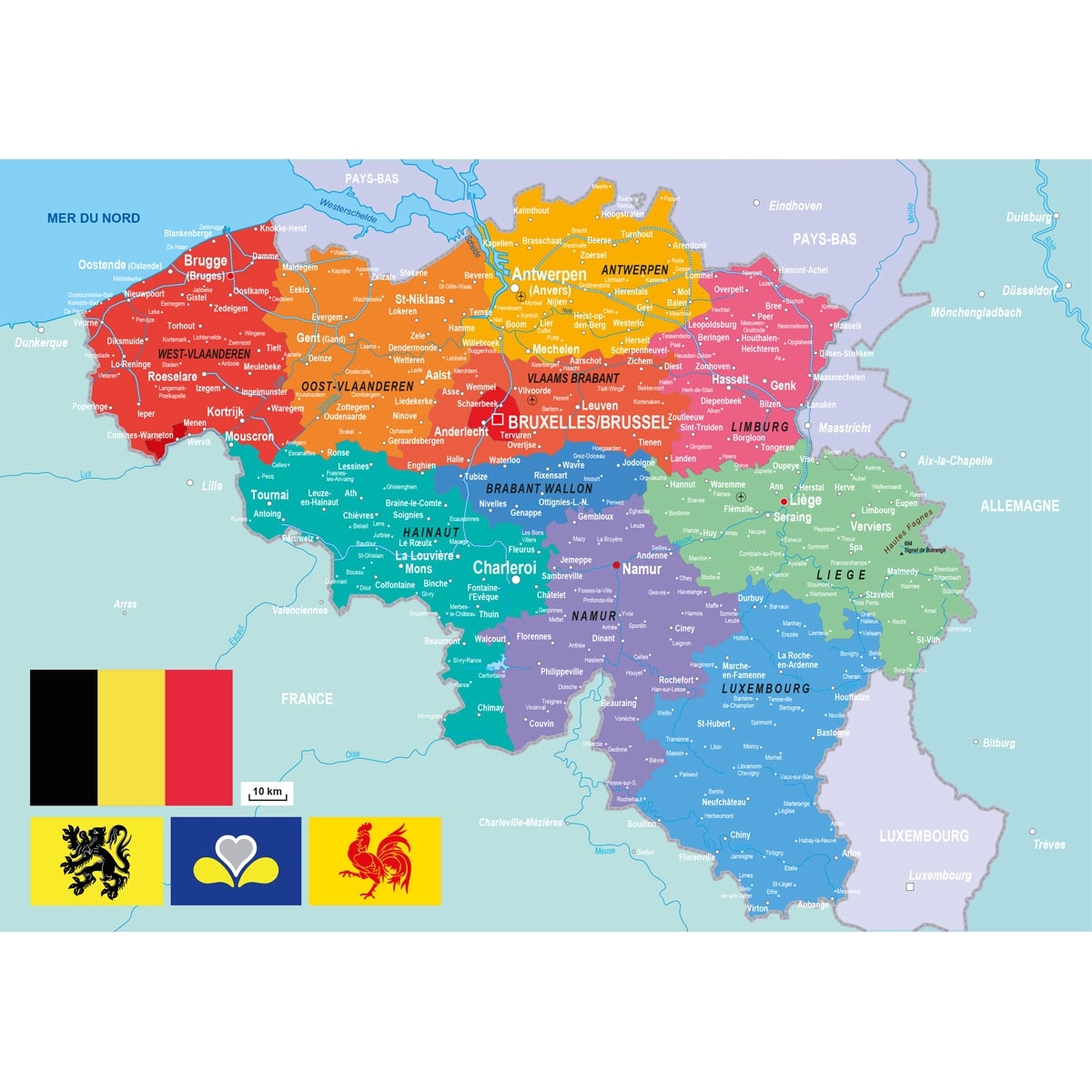 Carte de la Belgique