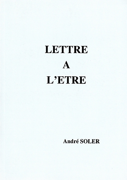 Lettre à l'être