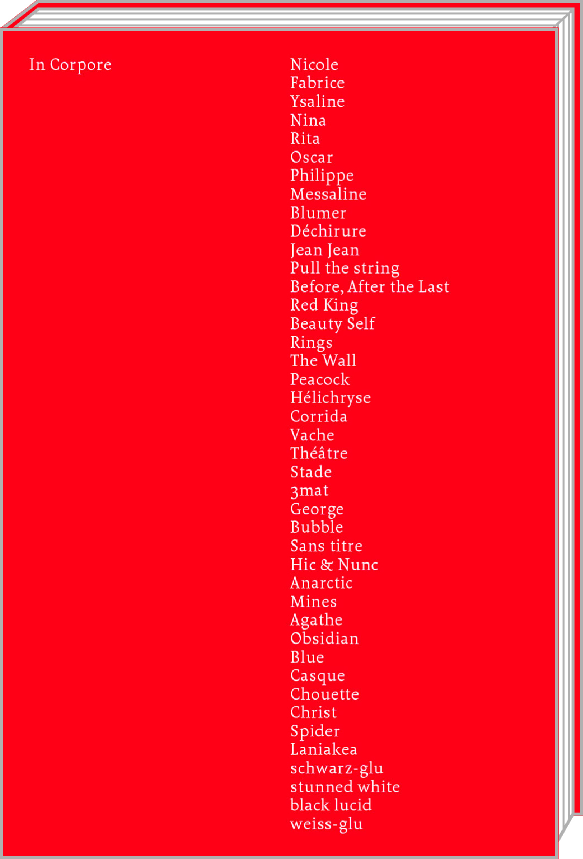 Anne Rochat. In corpore