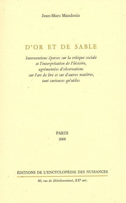 D'Or et de sable
