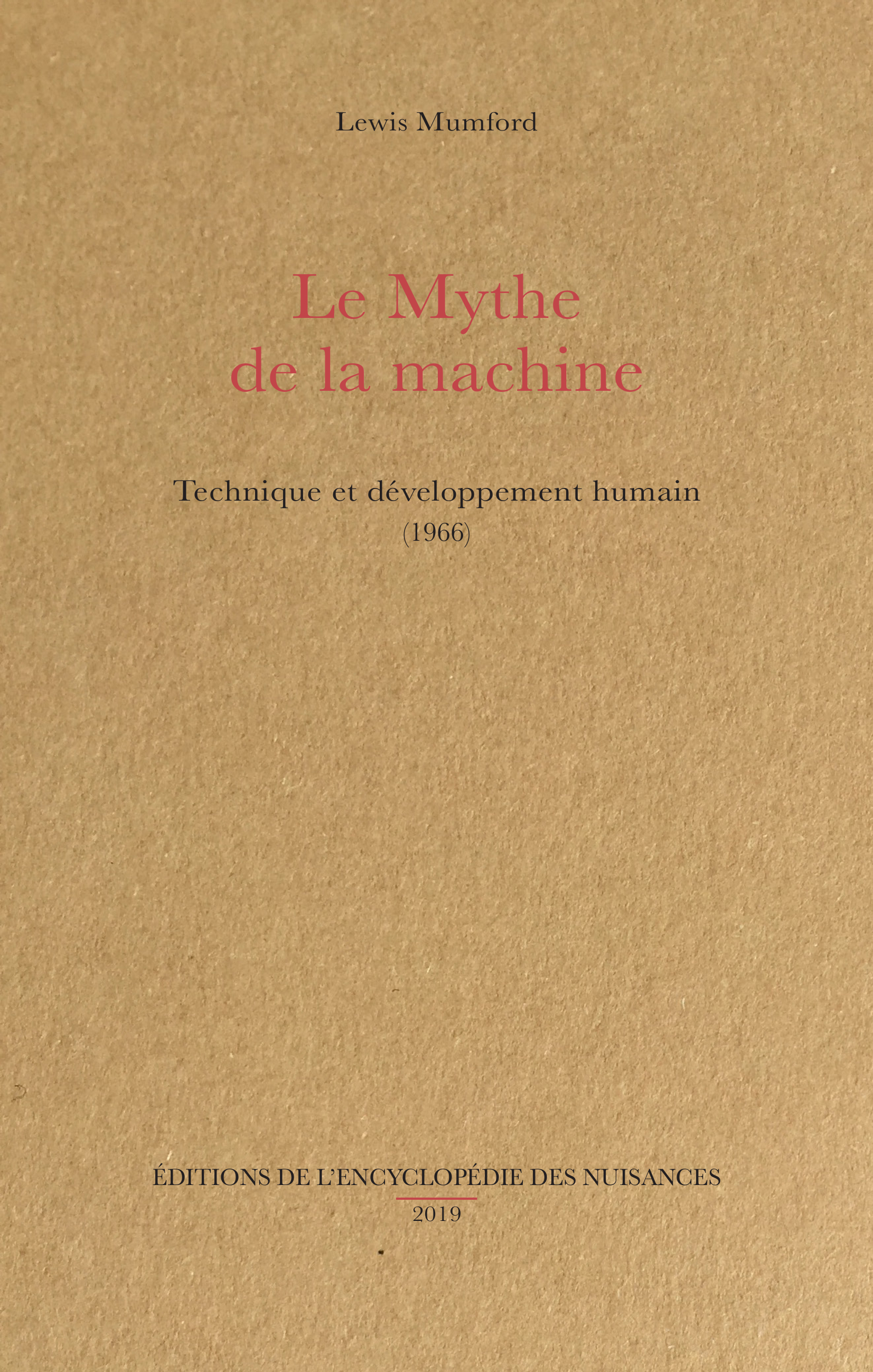 Le Mythe de la machine