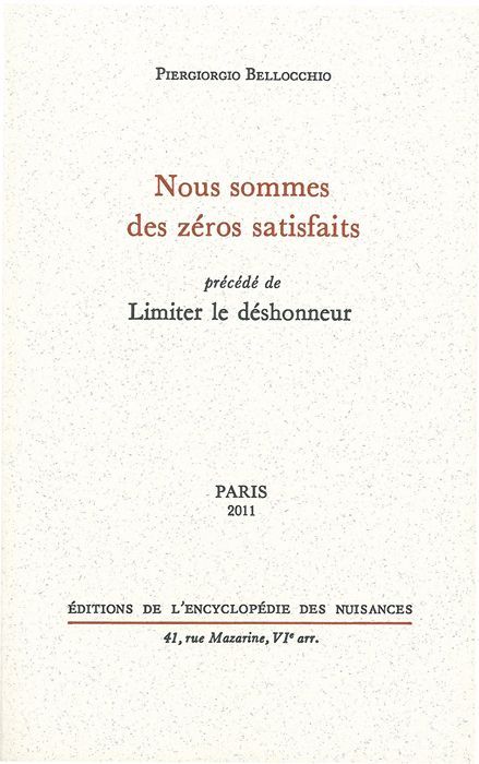 Nous sommes des zéros satisfaits