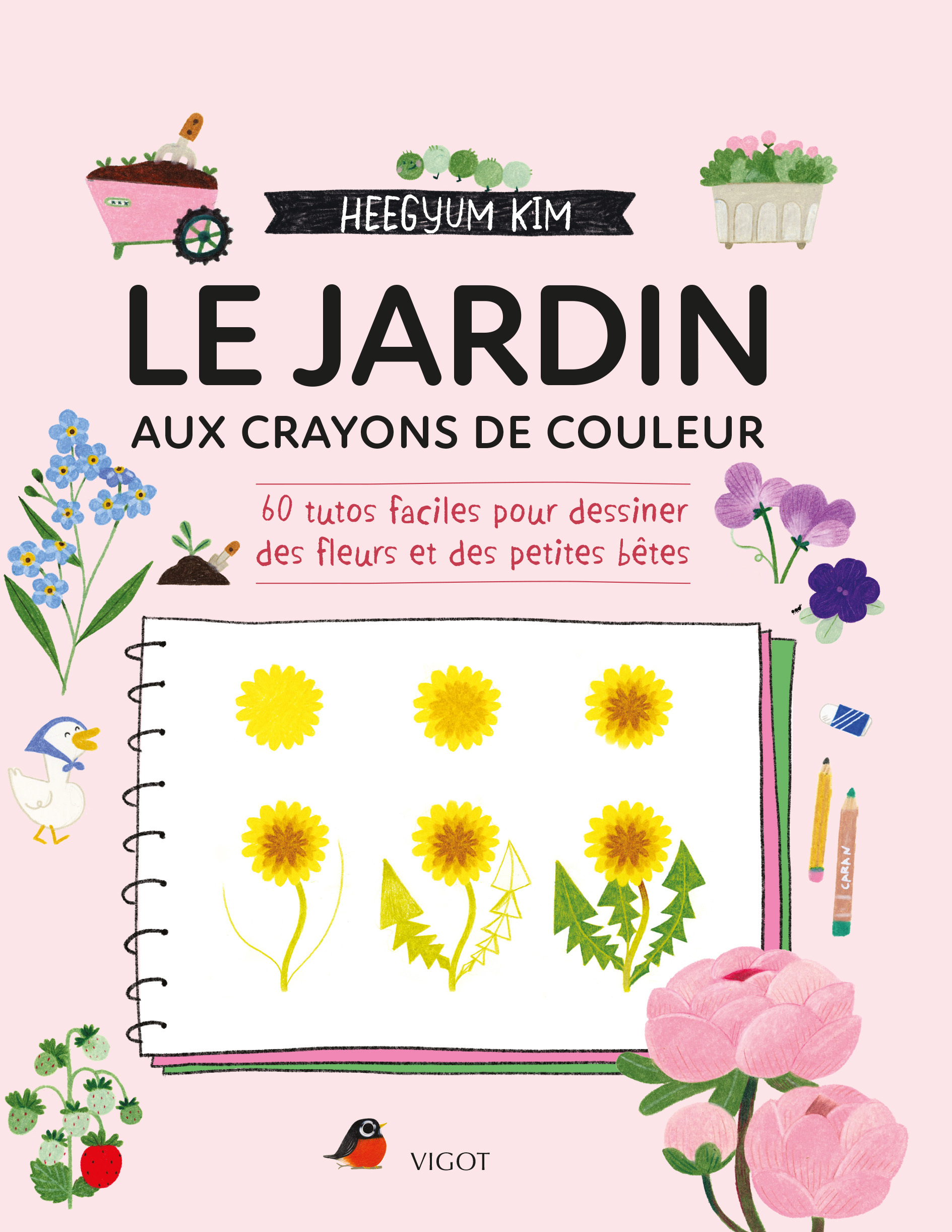 Le jardin aux crayons de couleur