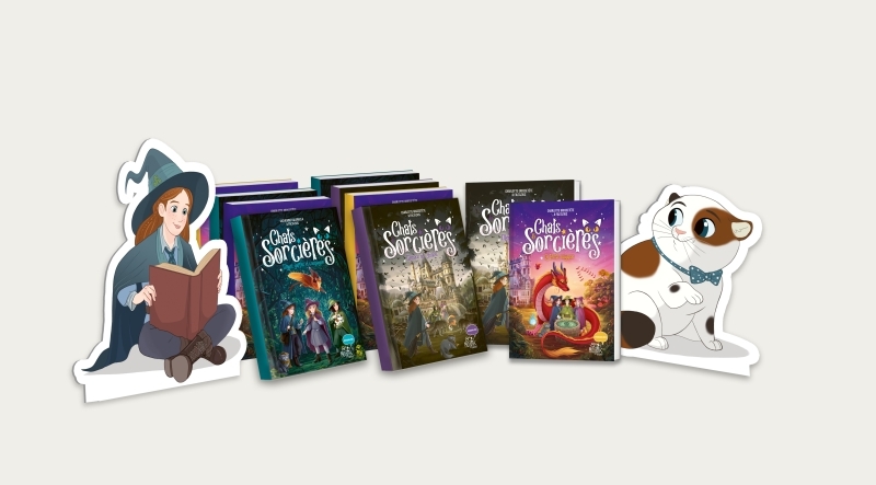 Lot fictif - Déco + 10 vol - Chats & sorcières - Moustik - 2023