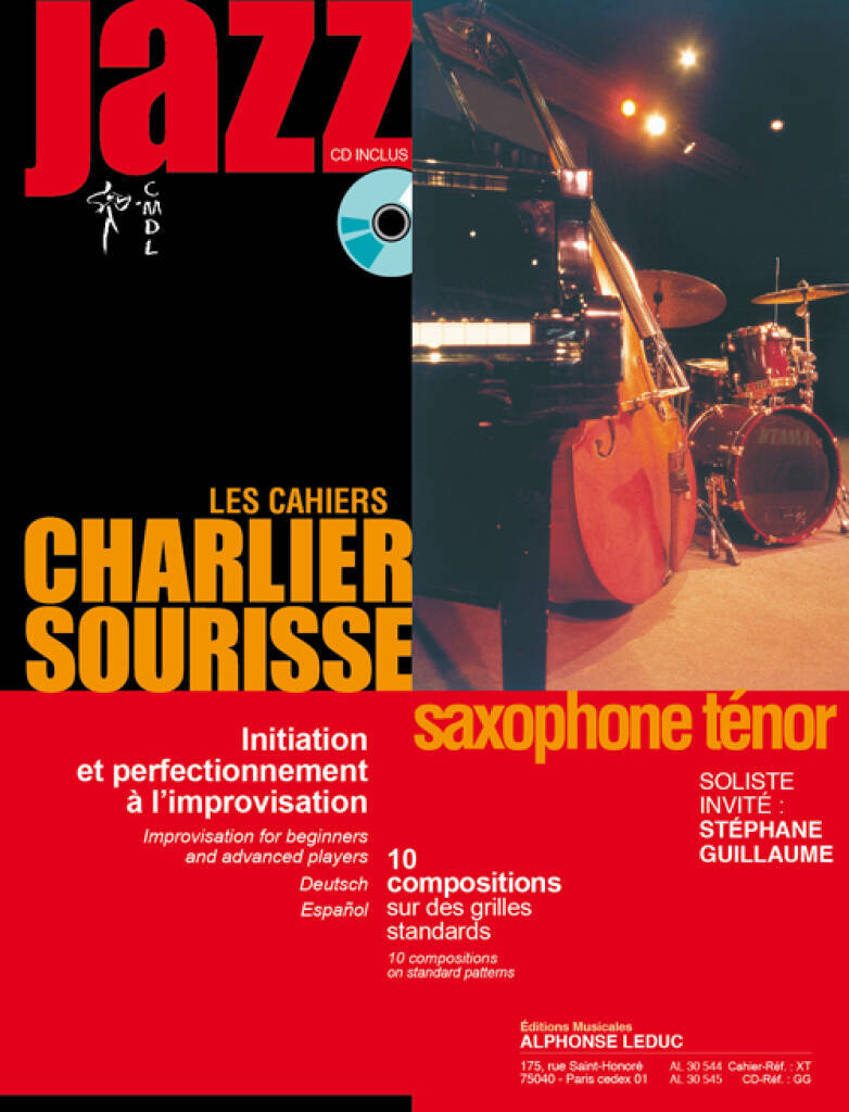 LES CAHIERS CHARLIER SOURISSE - SAXOPHONE TENOR - RECUEIL AVEC CD
