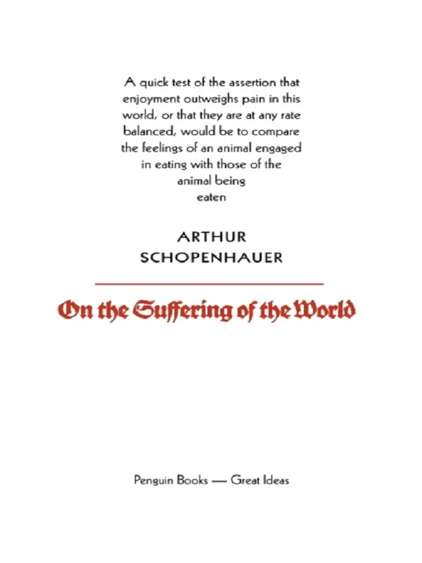 On the Suffering of the World