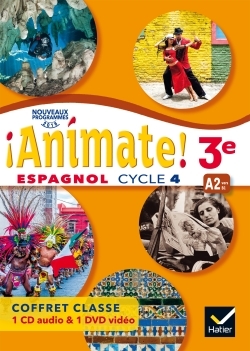 Animate - Espagnol 3e année LV2 Éd. 2017 - coffret CD/DVD