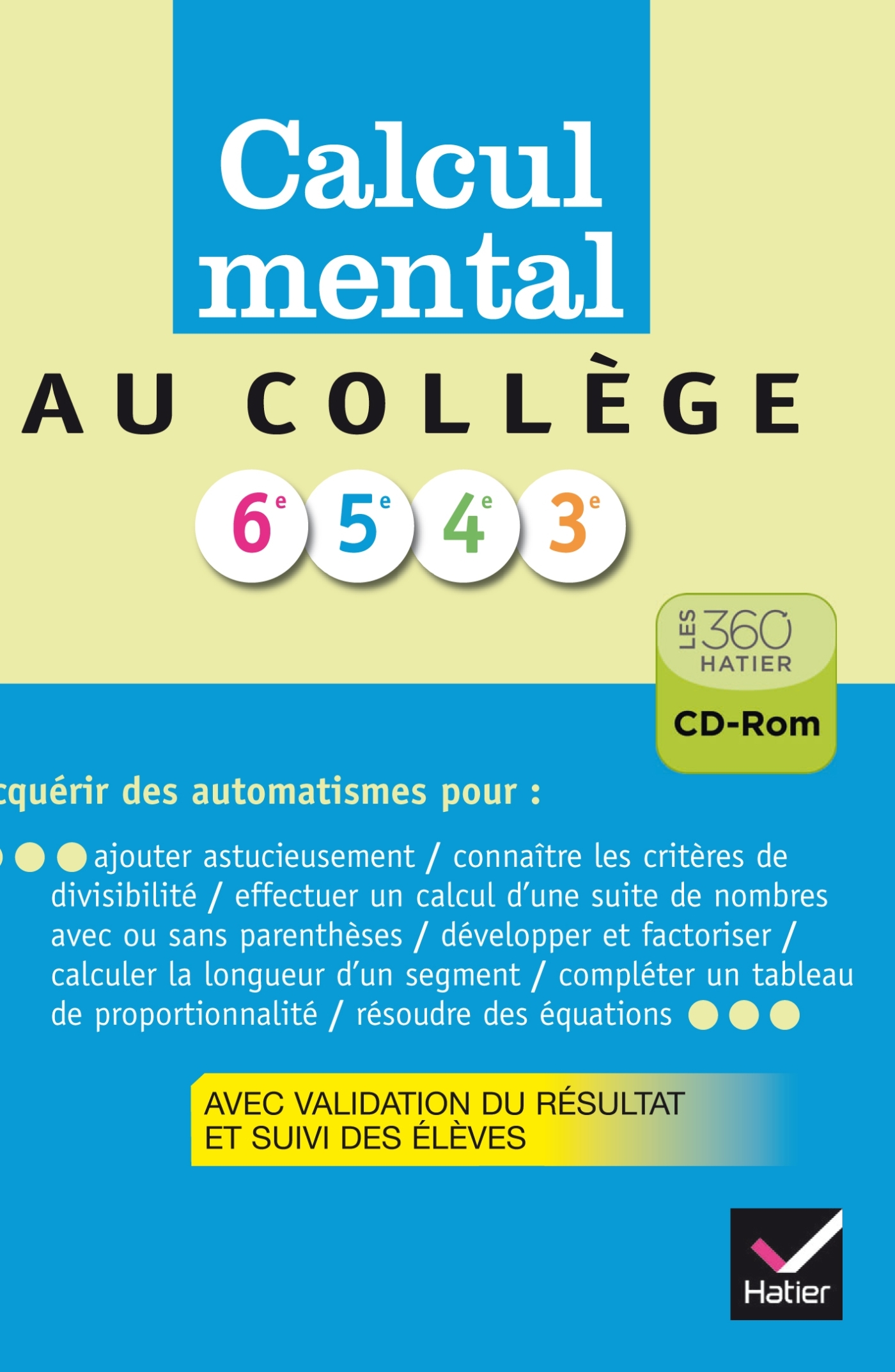Calcul mental collège - Cd Rom version établissement